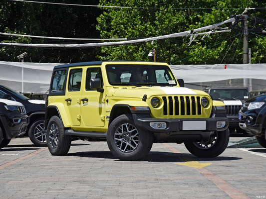2022 Jeep Wrangler 4-Deur 2.0T 4XE Sahara Plug-in Hybrid Fluorescerend Geel Limited Edition