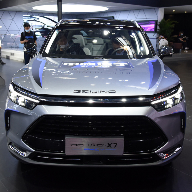 124 kW totale motorkracht Baic Beijing X7 PHEV Plug in Hybrid SUV Auto met links stuur
